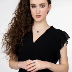 Latelita Great Gatsby Pendant Necklace Sapphire Silver 8 Latelita Great Gatsby Pendant Necklace Sapphire Silver -Cheap Gemiracle Store A003