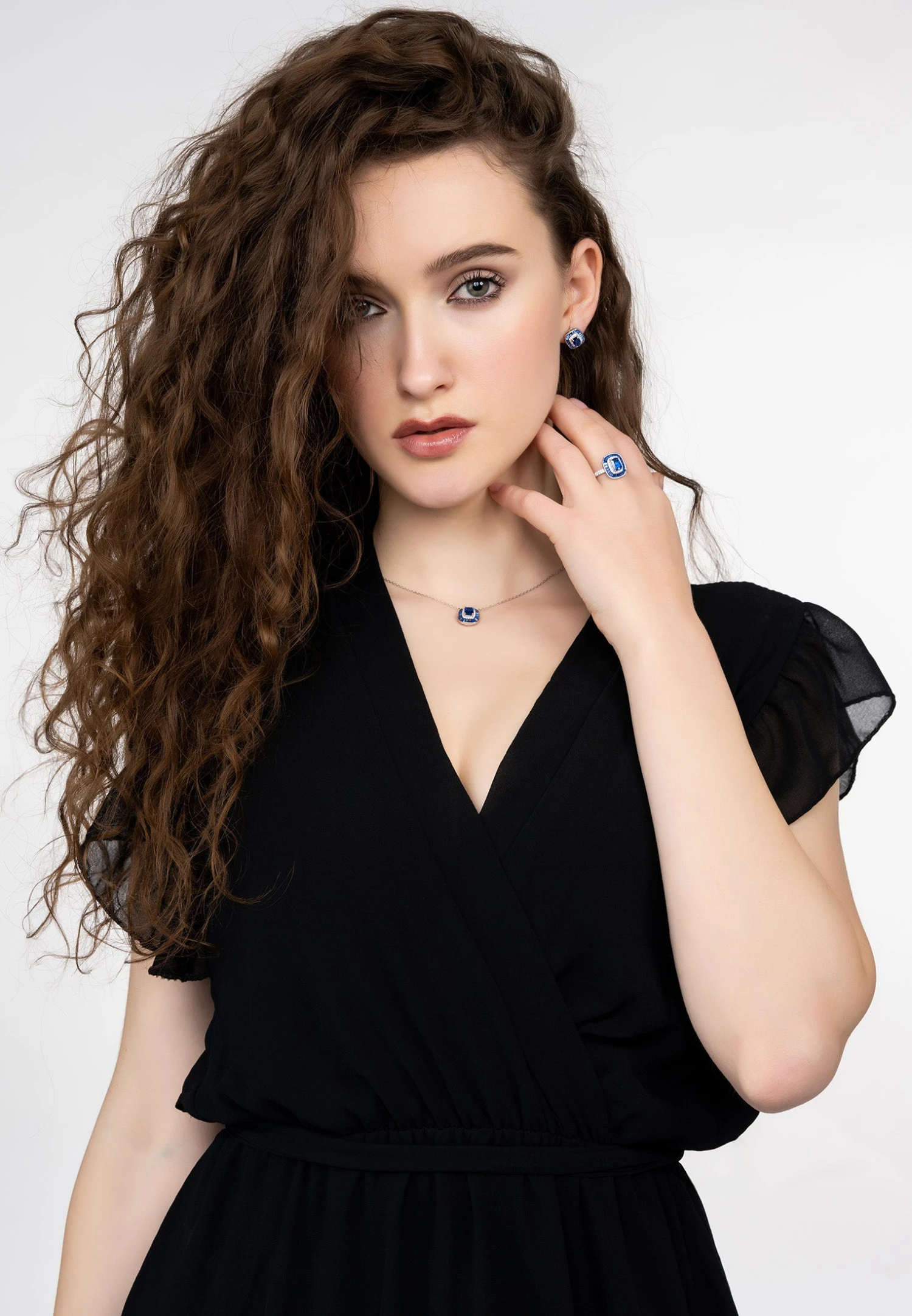 Latelita Great Gatsby Pendant Necklace Sapphire Silver 5 Latelita Great Gatsby Pendant Necklace Sapphire Silver - Image 5