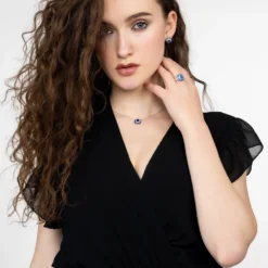 Latelita Great Gatsby Cocktail Ring Sapphire Silver -Cheap Gemiracle Store A004 a8d352b9 0590 44a9 a40c dc4a8fd09a1a