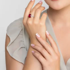 Latelita Alexandra Oval Cocktail Ring Ruby Silver -Cheap Gemiracle Store alexandra oval cocktail ring ruby silver 450784