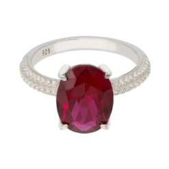 Latelita Alexandra Oval Cocktail Ring Ruby Silver -Cheap Gemiracle Store alexandra oval cocktail ring ruby silver 736930