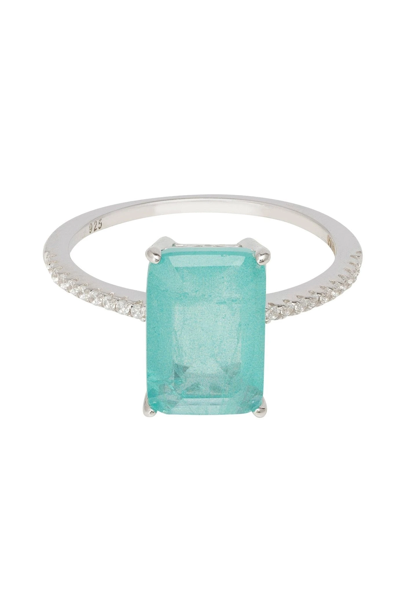 Latelita Alexandra Rectangle Cocktail Ring Paraiba Tourmaline Silver 4 Latelita Alexandra Rectangle Cocktail Ring Paraiba Tourmaline Silver - Image 4
