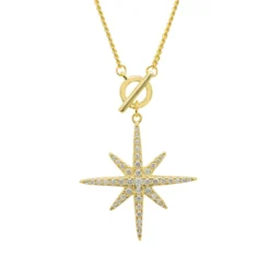 Latelita Altair Star Burst Lariat Necklace Gold