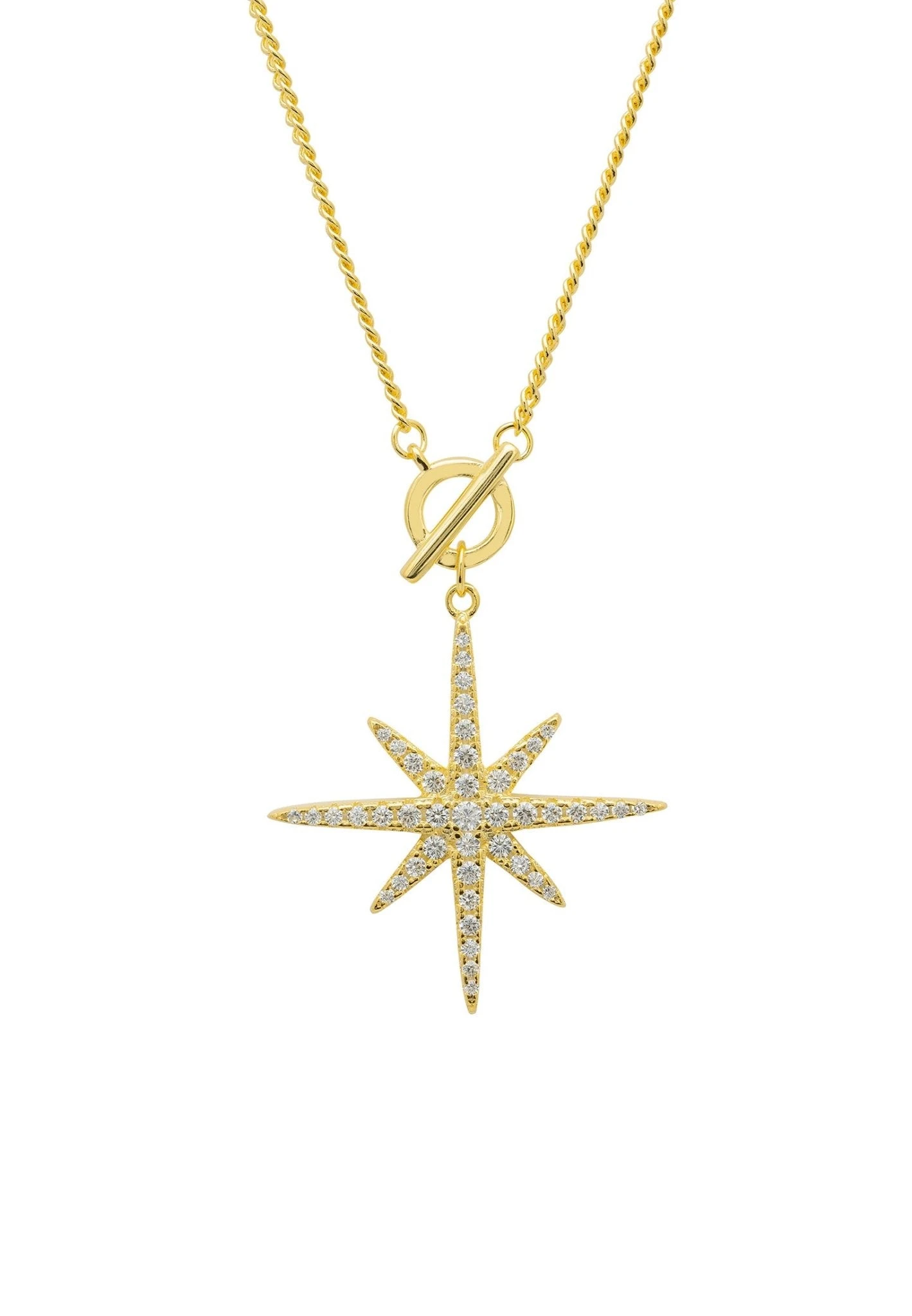 Latelita Altair Star Burst Lariat Necklace Gold 1 Latelita Altair Star Burst Lariat Necklace Gold