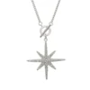 Latelita Altair Star Burst Lariat Necklace Silver