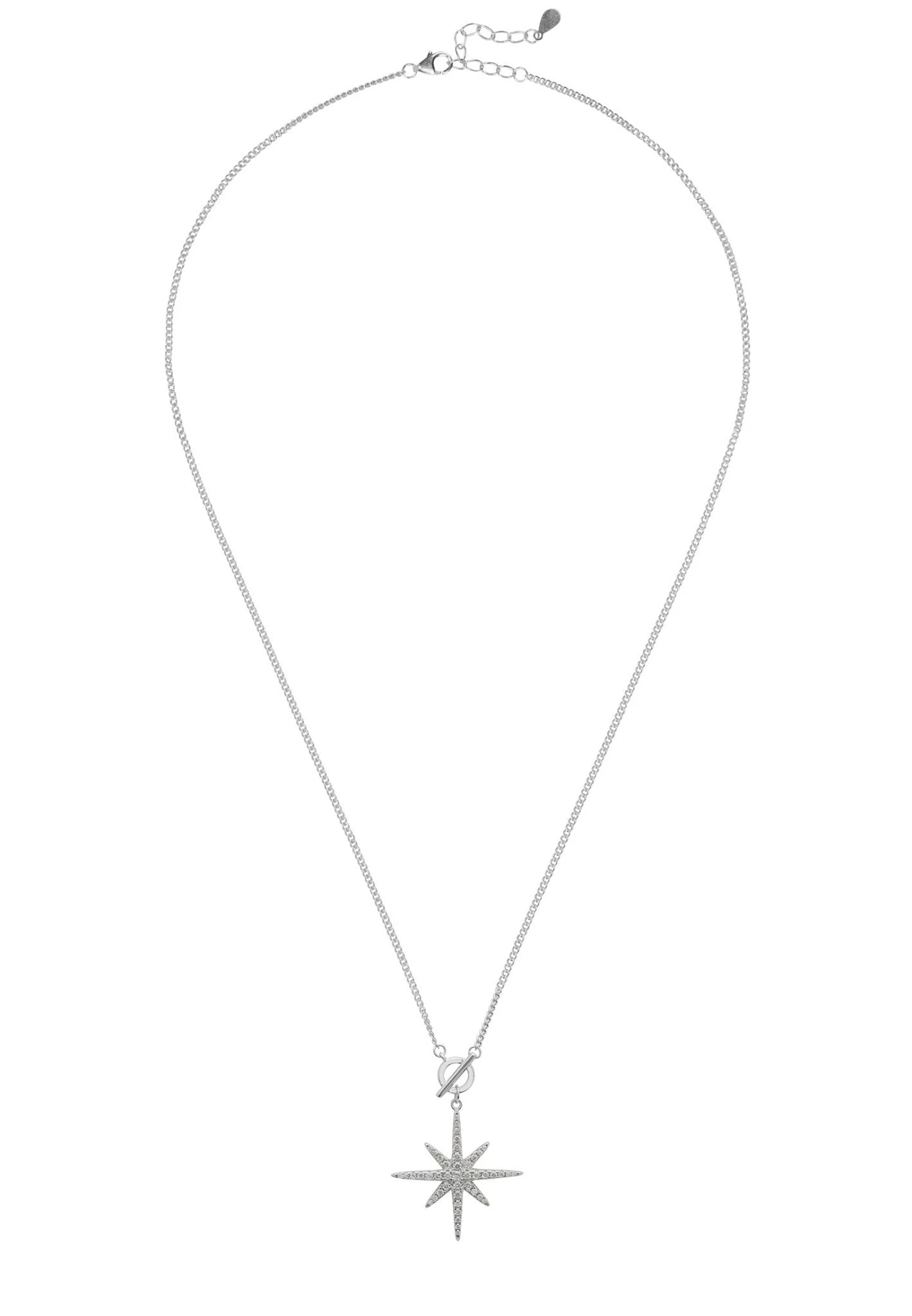 Latelita Altair Star Burst Lariat Necklace Silver 3 Latelita Altair Star Burst Lariat Necklace Silver - Image 3