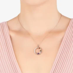 Cheap Gemiracle Store -Cheap Gemiracle Store amalfi half halo baguette necklace rosegold 569964