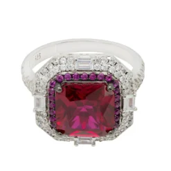 Latelita Anastasia Gemstone Cocktail Ring Silver Ruby -Cheap Gemiracle Store anastasia gemstone cocktail ring silver ruby 231842