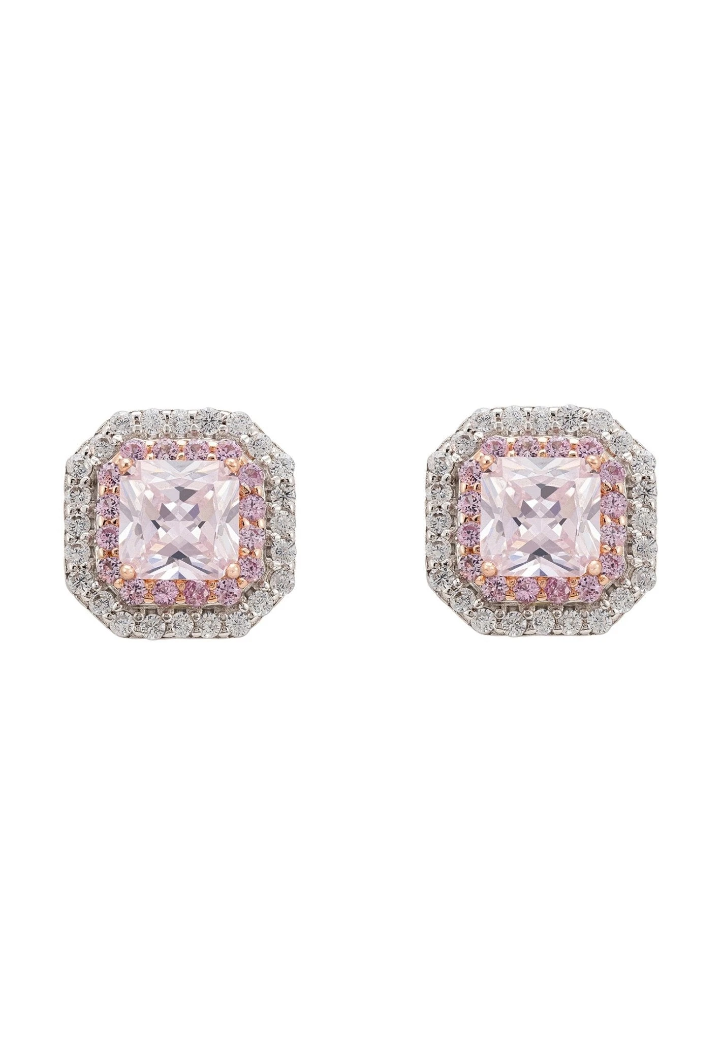 Latelita Anastasia Stud Earrings Silver Morganite 1 Latelita Anastasia Stud Earrings Silver Morganite