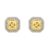 Latelita Anastasia Stud Earrings Silver Yellow Topaz
