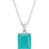 Latelita Anne Gemstone Necklace Silver Paraiba Tourmaline