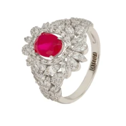 Latelita Arabesque Splendor Cocktail Ring Pink Tourmaline Silver