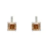 Latelita Aria Crystal Stud Earrings Citrine Lemon Silver