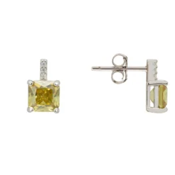 Latelita Aria Crystal Stud Earrings Peridot Green Silver -Cheap Gemiracle Store aria crystal stud earrings peridot green silver 527947