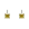 Latelita Aria Crystal Stud Earrings Peridot Green Silver