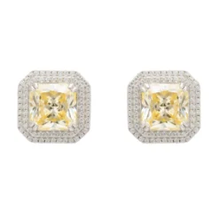 Latelita Arianna Lemon Topaz Stud Earrings Silver