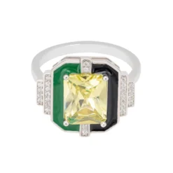 Latelita Art Deco Ring Silver -Cheap Gemiracle Store art deco ring silver 665495