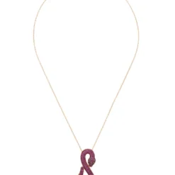 Latelita Asp Snake Pendant Necklace Rosegold Ruby -Cheap Gemiracle Store asp snake pendant necklace rosegold ruby 743713