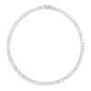 Latelita Baguette Tennis Necklace Silver