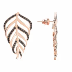 Latelita Bali Leaf Stud Earrings Black Rosegold 6 Latelita Bali Leaf Stud Earrings Black Rosegold -Cheap Gemiracle Store bali leaf stud earrings black rosegold 983949