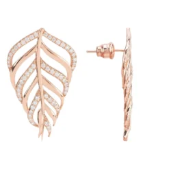 Latelita Bali Leaf Stud Earrings White Rosegold 6 Latelita Bali Leaf Stud Earrings White Rosegold -Cheap Gemiracle Store bali leaf stud earrings white rosegold 622591