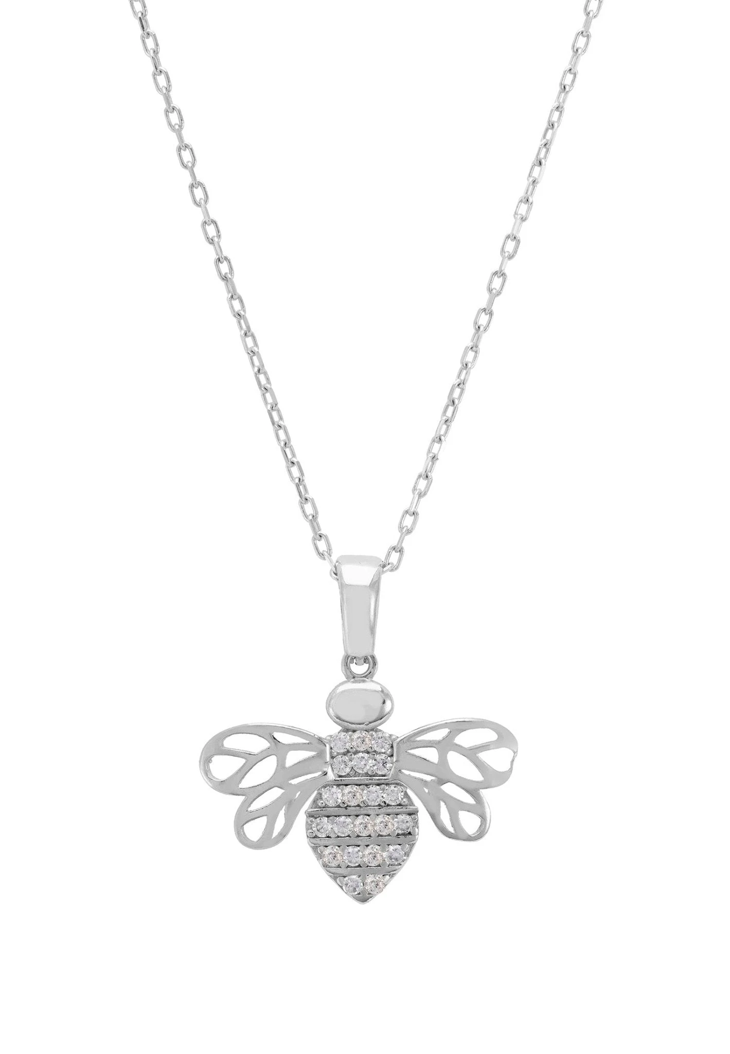 Latelita Bees Knees Pendant Necklace Silver 1 Latelita Bees Knees Pendant Necklace Silver