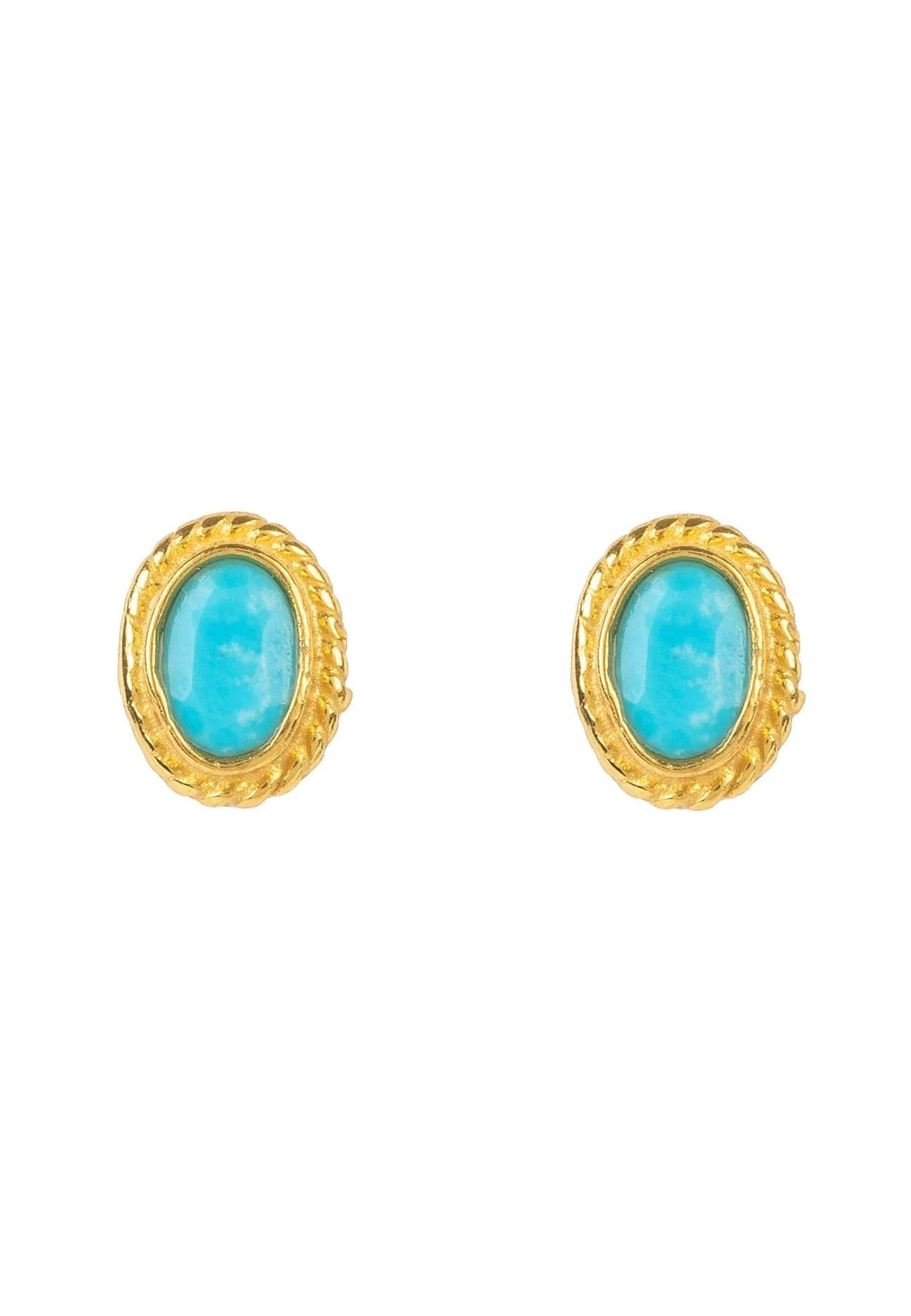 Latelita Birthstone Gold Gemstone Stud Earring December Turquoise 1 Latelita Birthstone Gold Gemstone Stud Earring December Turquoise