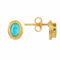 Latelita Birthstone Gold Gemstone Stud Earring December Turquoise 6 Latelita Birthstone Gold Gemstone Stud Earring December Turquoise -Cheap Gemiracle Store birthstone gold gemstone stud earring december turquoise 884333