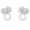Latelita Bouquet And Pearl Stud Earrings Silver