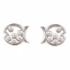 Latelita Bubble Fish Stud Earrings Silver