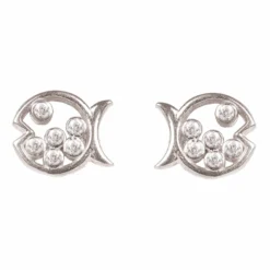 Latelita Bubble Fish Stud Earrings Silver