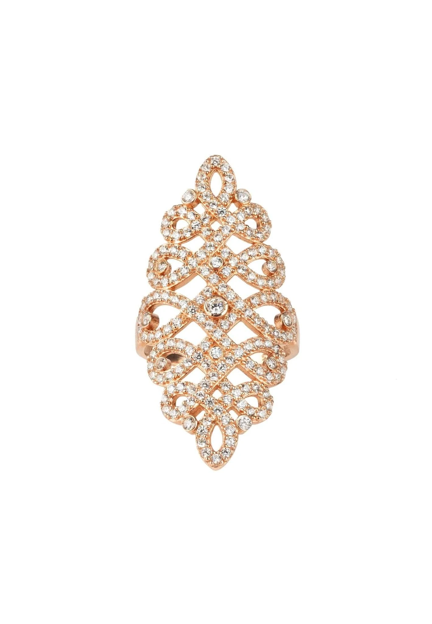 Latelita Calligraphy Wave Cocktail Ring White Cz Rosegold 1 Latelita Calligraphy Wave Cocktail Ring White Cz Rosegold