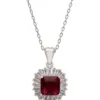 Latelita Camilla Pendant Necklace Silver Ruby