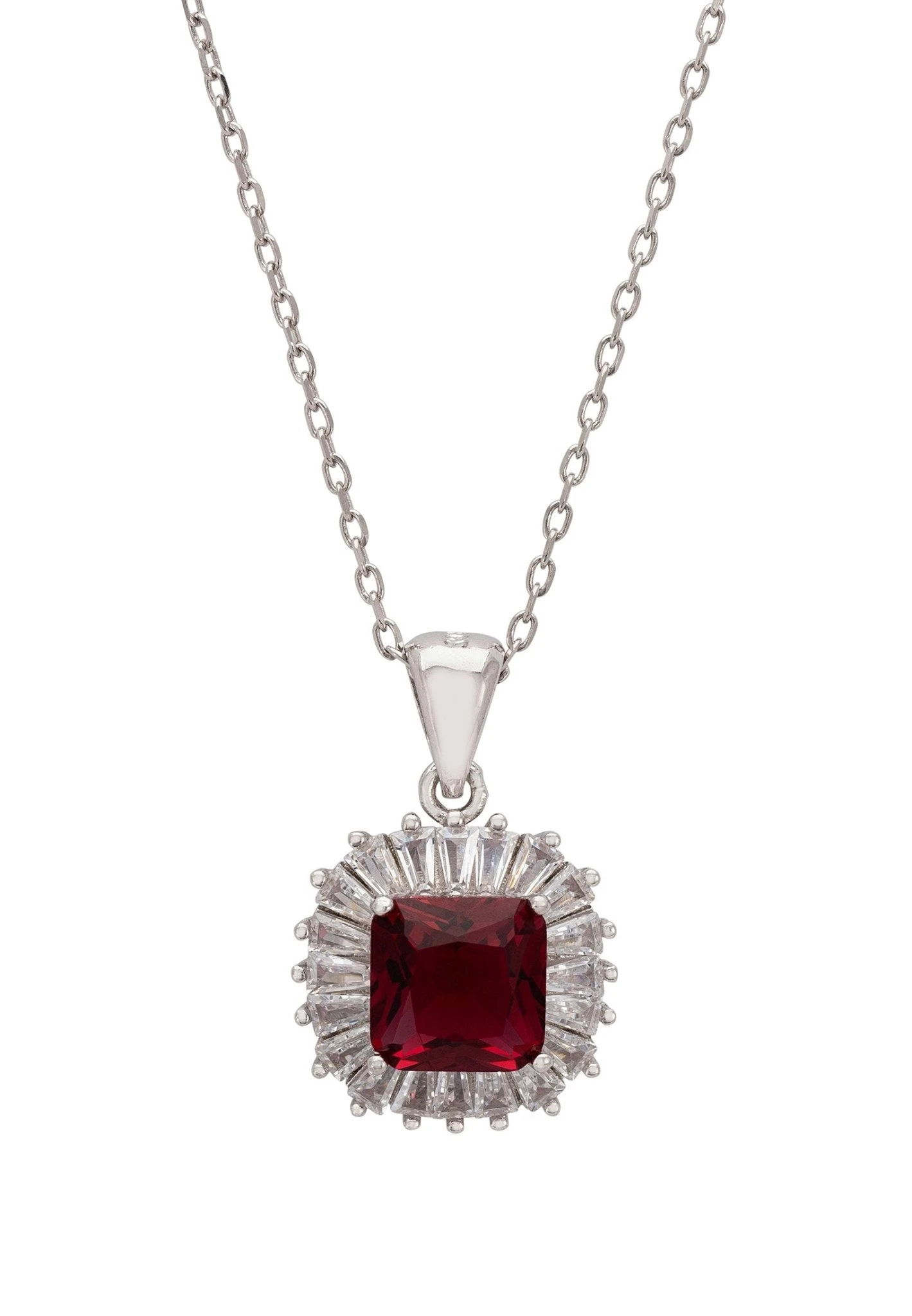 Latelita Camilla Pendant Necklace Silver Ruby 1 Latelita Camilla Pendant Necklace Silver Ruby