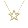 Latelita Celestial Open Star Necklace Gold