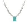 Latelita Claudia Gemstone Pendant Necklace Silver Paraiba Tourmaline