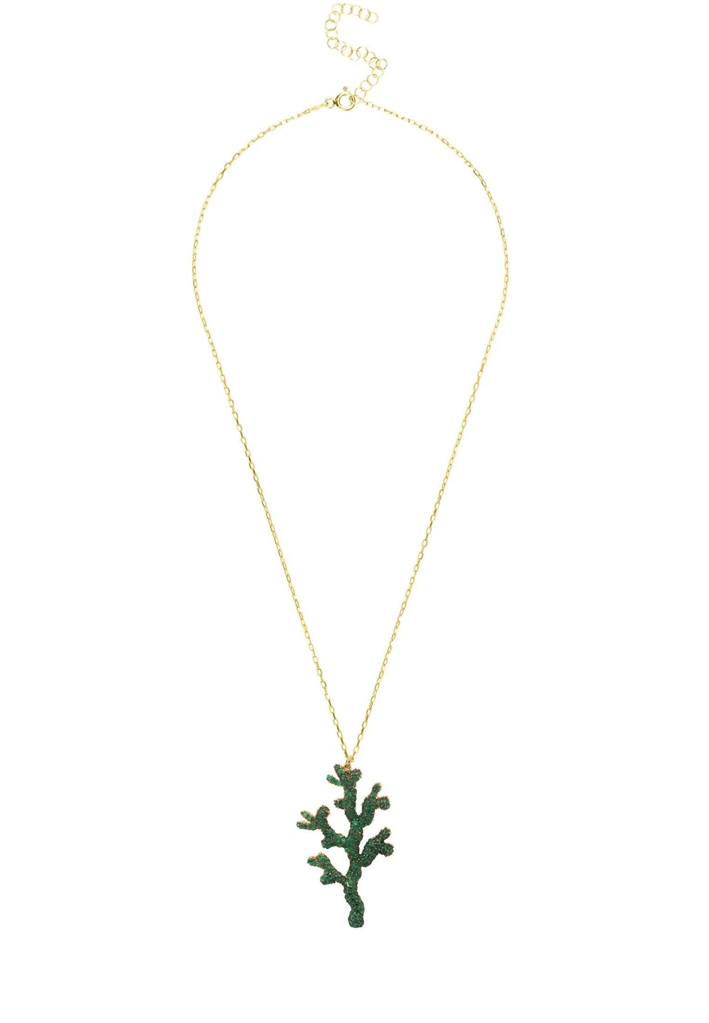 Latelita Coral Reef Necklace Green Cz 3 Latelita Coral Reef Necklace Green Cz - Image 3