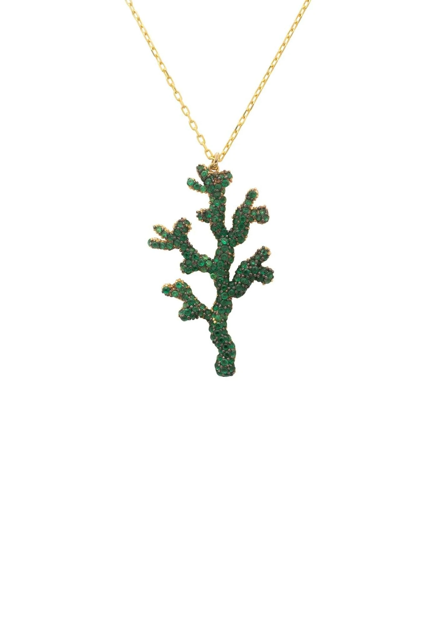 Latelita Coral Reef Necklace Green Cz 1 Latelita Coral Reef Necklace Green Cz