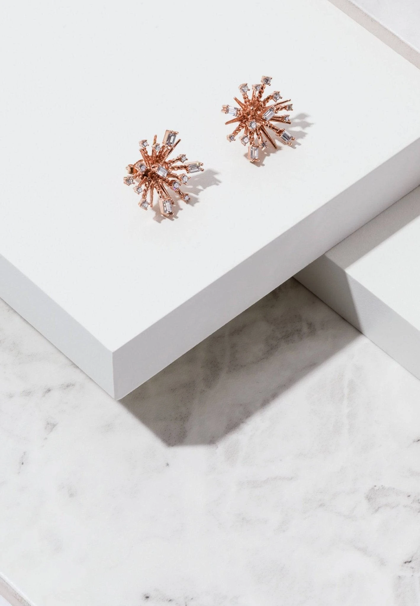 Latelita Cosmic Bang Baguette Cz Stud Earrings Rose Gold 4 Latelita Cosmic Bang Baguette Cz Stud Earrings Rose Gold - Image 4