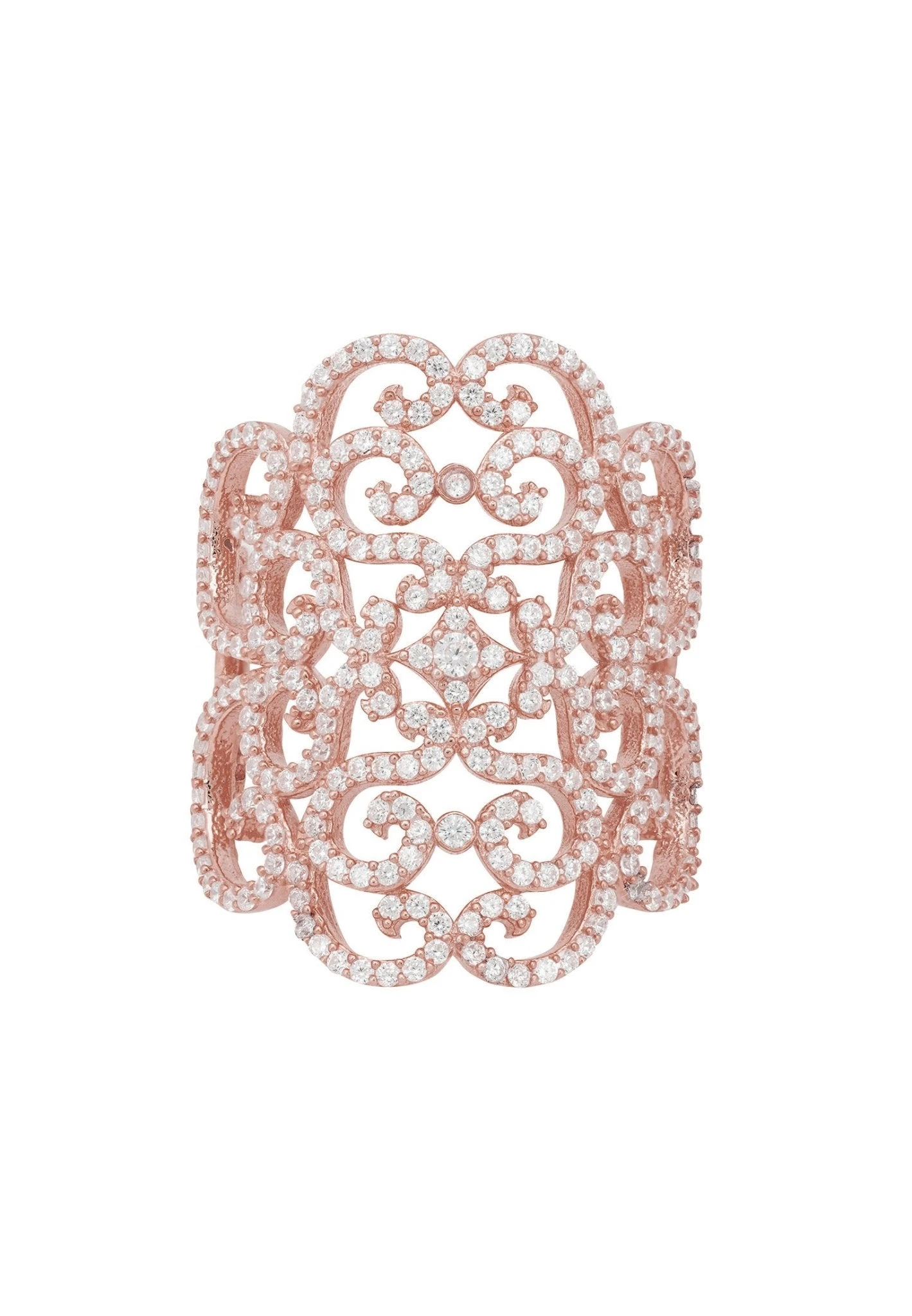 Latelita Countess Cocktail Ring Rosegold White 2 Latelita Countess Cocktail Ring Rosegold White - Image 2