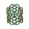 Latelita Countess Filigree Cocktail Ring Emerald Green Gold