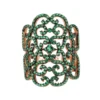 Latelita Countess Filigree Cocktail Ring Emerald Green Rosegold