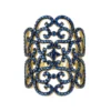 Latelita Countess Filigree Cocktail Ring Sapphire Blue Gold