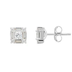 Latelita Cushion Cut Solitaire Earrings Silver -Cheap Gemiracle Store cushion cut solitaire earrings silver 751581