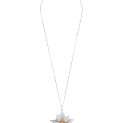 Latelita Daisy Flower Necklace Silver -Cheap Gemiracle Store daisy flower necklace silver 633599