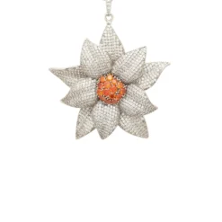 Latelita Daisy Flower Necklace Silver