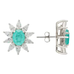 Latelita Daisy Gemstone Stud Earrings Paraiba Tourmaline Silver -Cheap Gemiracle Store daisy gemstone stud earrings paraiba tourmaline silver 548328