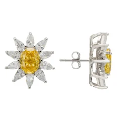 Latelita Daisy Gemstone Stud Earrings Yellow Topaz Silver -Cheap Gemiracle Store daisy gemstone stud earrings yellow topaz silver 141470