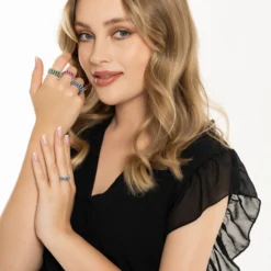 Latelita Deco Fantail Cocktail Ring Silver Rainbow -Cheap Gemiracle Store deco fantail cocktail ring silver rainbow 564146