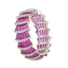 Latelita Deco Fantail Cocktail Ring Silver Ruby